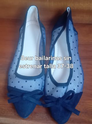 Bailarinas negras lunares talla 37