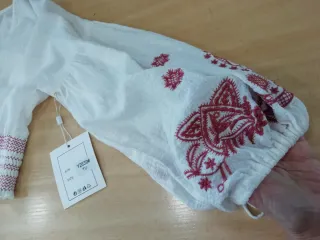 Camiseta talla M blanca nueva estilo boho