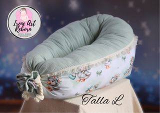 cojín para reborn patitos tonos verdes T. L