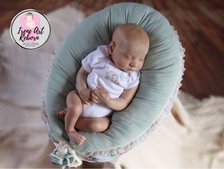 cojín para reborn patitos tonos verdes T. L