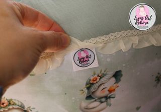 cojín para reborn patitos tonos verdes T. L