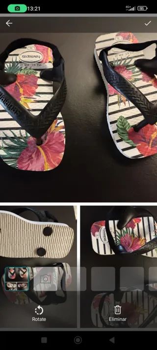 Chinelos Havaiana estampados florais tamanho 20/22