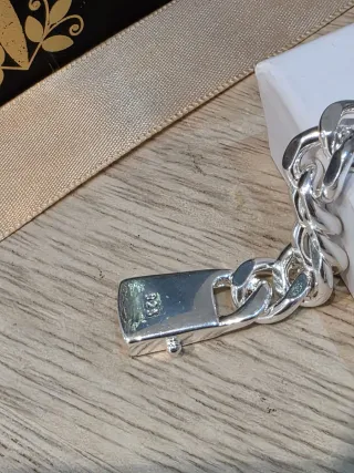 Pulsera esclava hombre plata