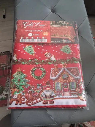 Tovaglia Natale Gold Line 12 posti