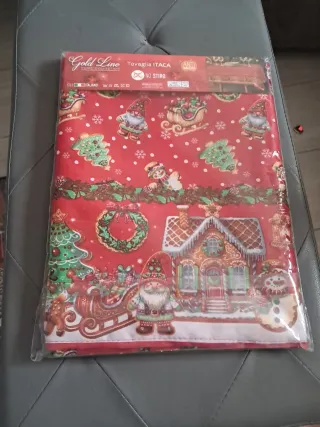 Tovaglia Natale Gold Line 12 posti