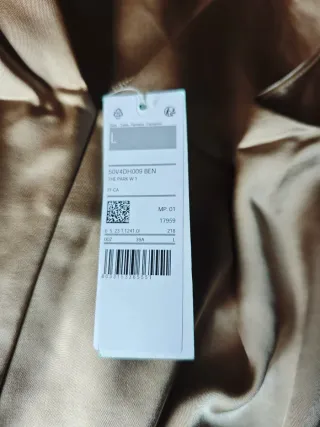 Top satén dorado Benetton