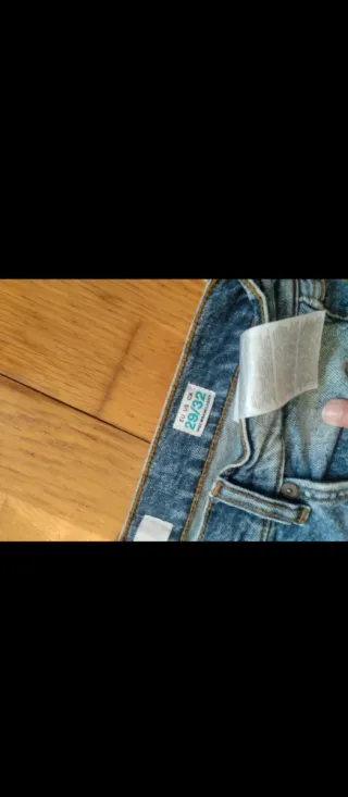 Pantalón baggy desgastado azul