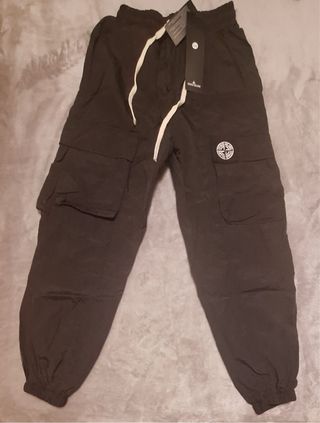 Pantalón Stone Island Negro Cargo