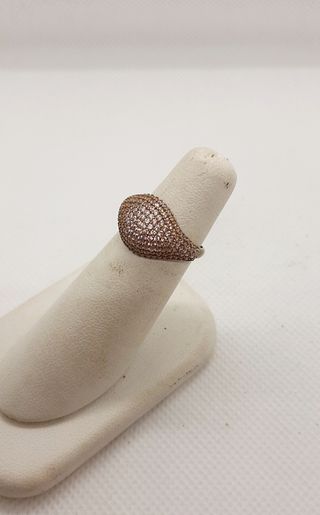 Anello con strass rosa