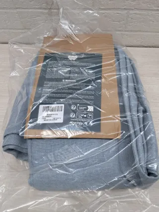 Cortine in Lino Woaboy Blu Traslucido