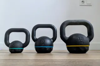 Set 3 Pesas Rusas Kettlebell 4, 8, 12 Kg
