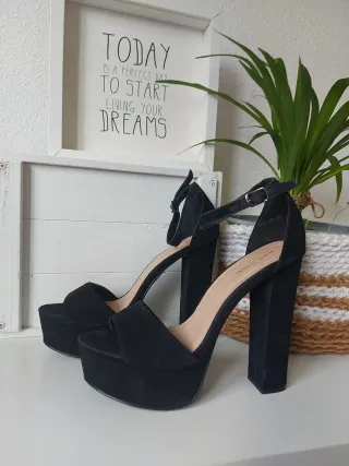 Sandalias de plataforma negras