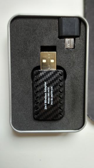 Adaptador Wireless Android Auto/CarPlay y soporte