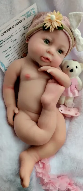 Bebé Reborn Silicona Completa 42cm