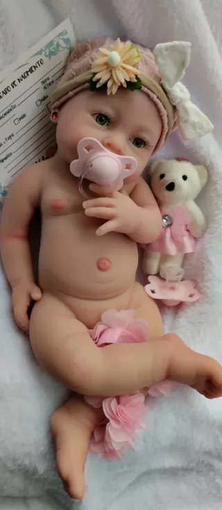 Bebé Reborn Silicona Completa 42cm