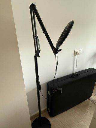 Cama de masaje plegable negra