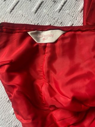 Vestido fiesta rojo y negro