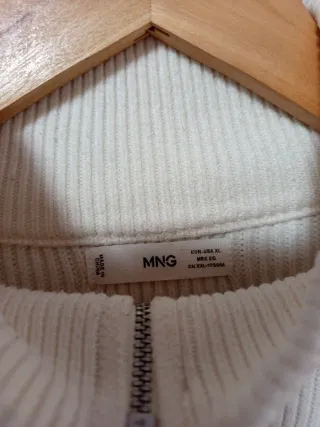 Jersey Mango Rayas Cremallera Cuello Alto