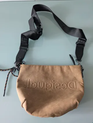 Bolso Desigual Bandolera Mujer Beige Negro