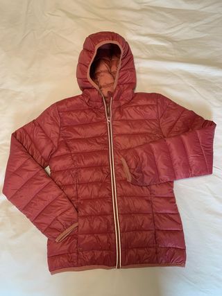 Abrigo acolchado rosa talla S