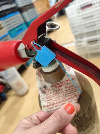 Extintor plateado año 98