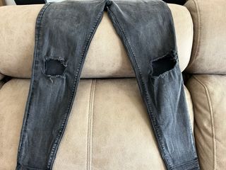 Vaqueros Skinny Rotura Pull&Bear Negro Talla XS