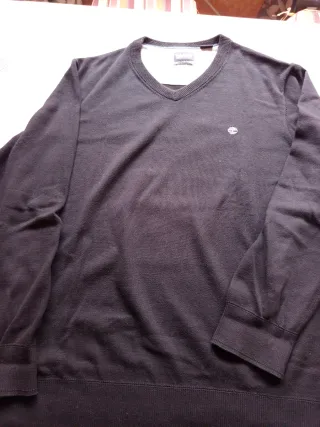 Jersey Timberland Caballero Cuello Pico Negro Tall