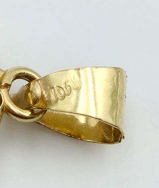 Colgante de Oro 18K, Cruz Corazones, 2,97gr, 2,5cm