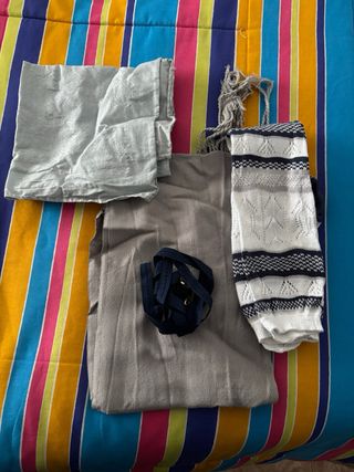 Traje de fallero azul y blanco