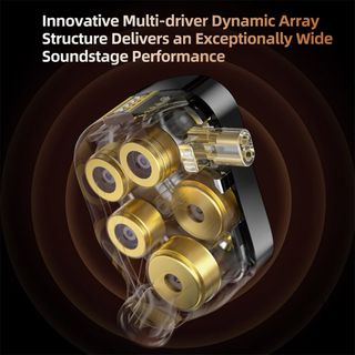 Auriculares KZ Decet Preto/Dourado