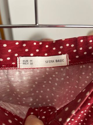 Falda larga de mujer con lunares