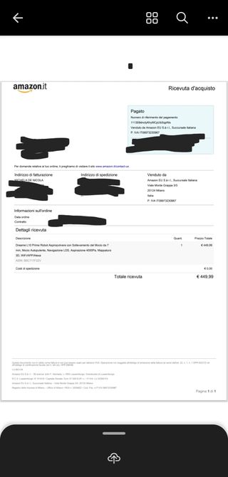 Robot aspirapolvere Dreame L10 Prime