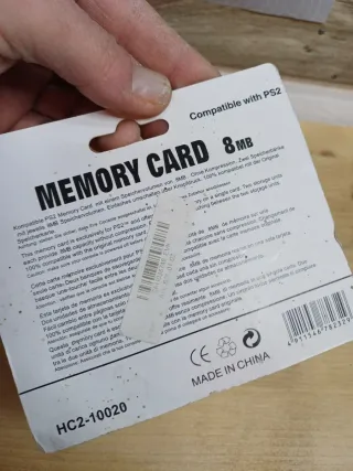 Tarjeta Memoria 8MB PS2, memoria card, en blister