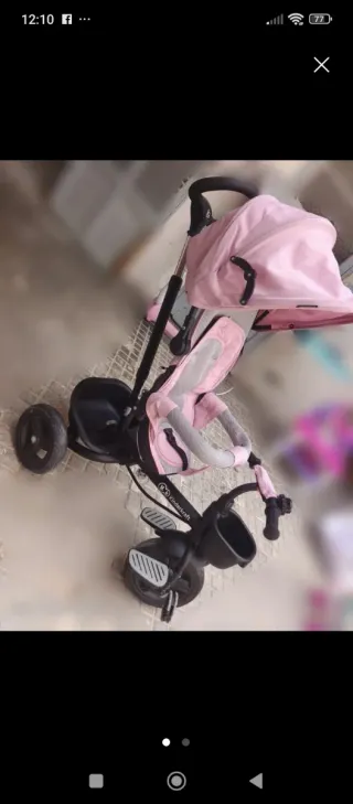 Triciclo rosa para bebé