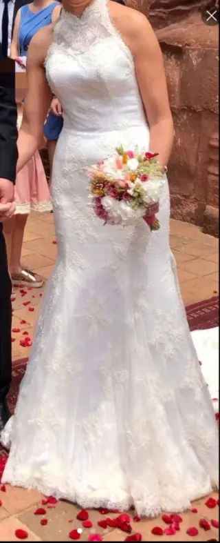 Traje de Novia Encaje Halter