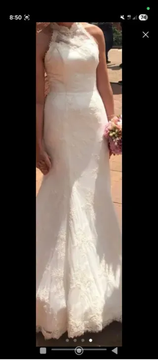 Traje de Novia Encaje Halter