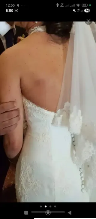 Traje de Novia Encaje Halter