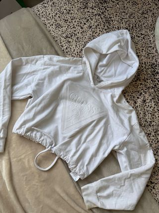 Sudadera Guess Blanca Corta