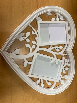 Colgante, forma de corazón portafotos