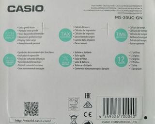 calculadora casio MS 20uc GN