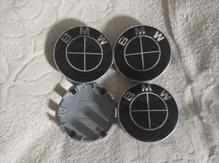 Tapabujes BMW full negro 68mm centro rueda llanta