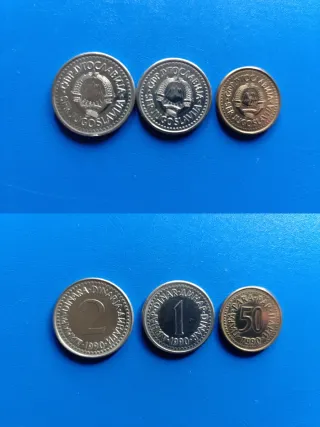 Monedas Yugoslavia año 1990