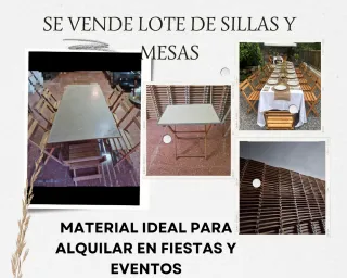 Lote de Sillas y Mesas para Eventos
