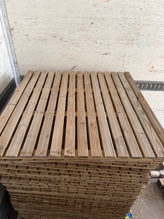 Tarima baldosa de madera para valla o suelo