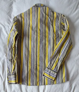 Camisa Rayas Vintage Hombre Manga Larga