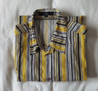 Camisa Rayas Vintage Hombre Manga Larga