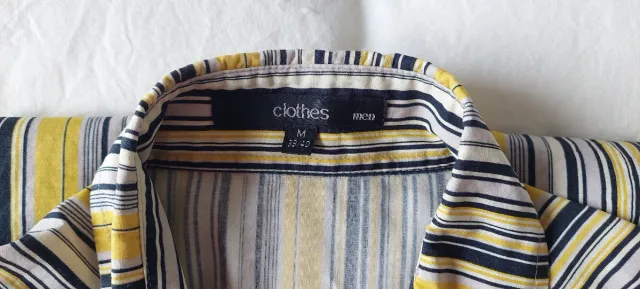 Camisa Rayas Vintage Hombre Manga Larga