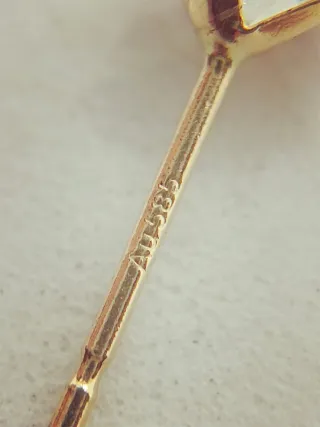 Pendientes Oro 14k Zirconio Natural