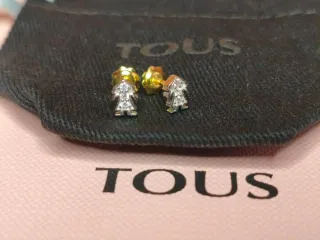 Pendientes Tous niña plata y oro
