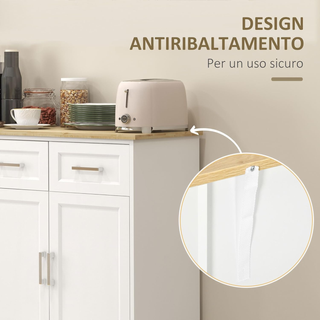 Credenza Moderna da Cucina a 3 Cassetti e 3 Ante i